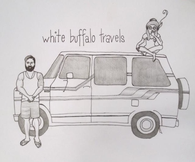 Sketch white buffalo travels
