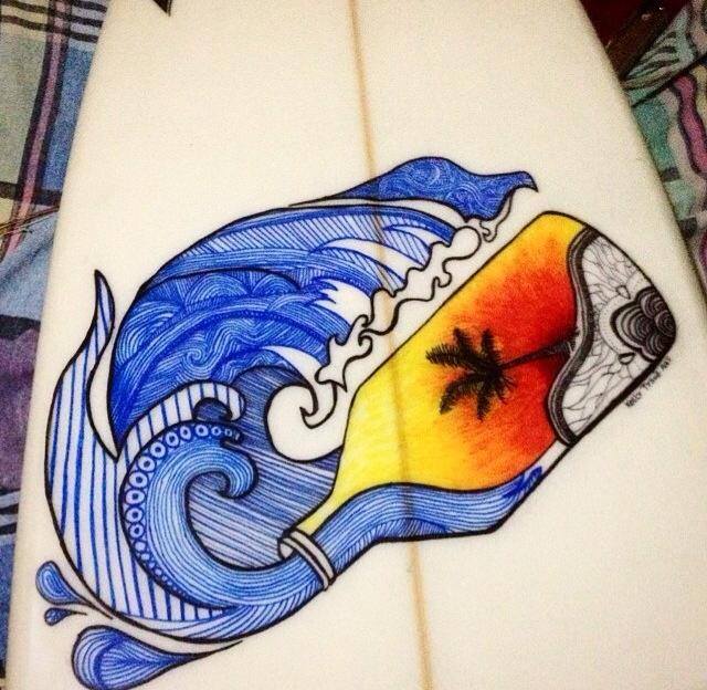 Wave in a bottle board